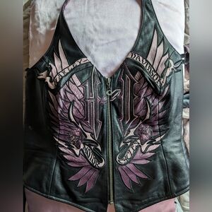 Harley Davidson night angel leather vest